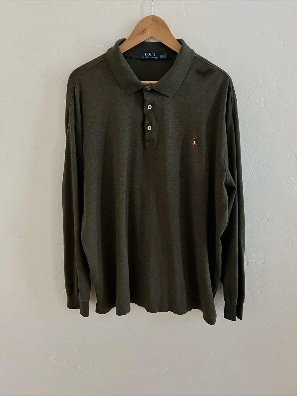 Polo Ralph Lauren Pony Embroidered Long Sleeve Golf Collar Shirt Size XXL Men's